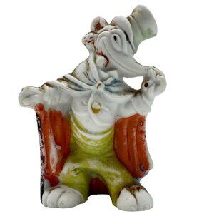 Disney 1940s Honest John Pinocchio Bisque Figurine 3" Hand-Painted Vintage